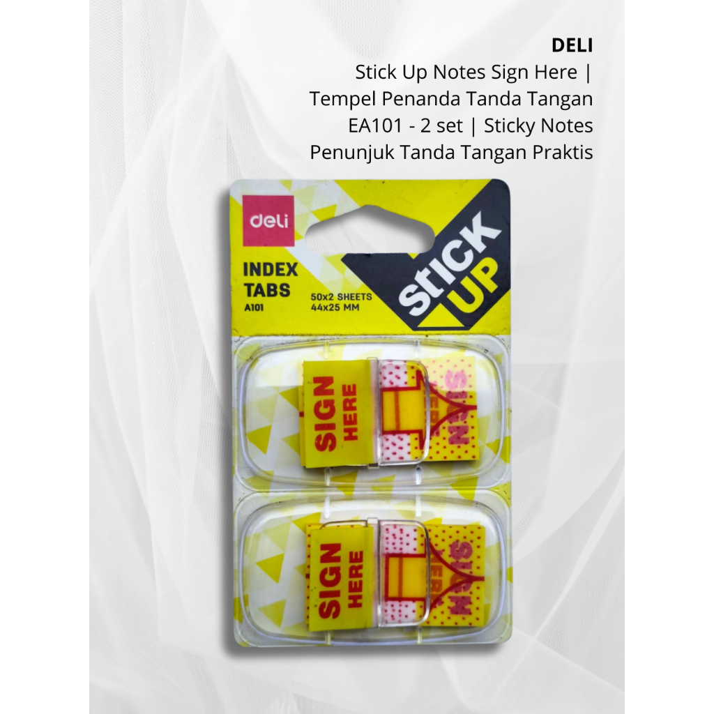 

DELI Stick Up Notes Sign Here | Tempel Penanda Tanda Tangan EA101 - 2 set
