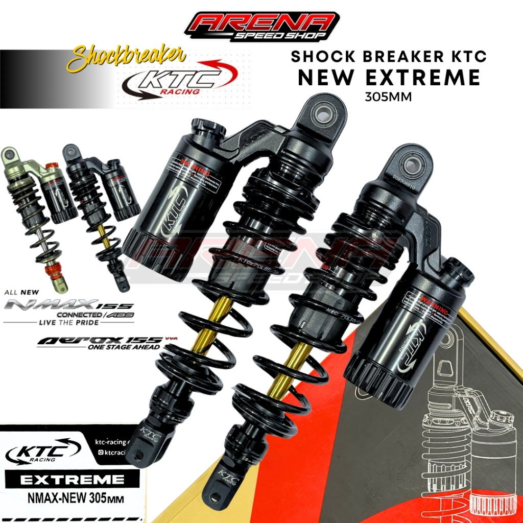 KTC New Extreme Shockbreaker 305mm - Shock Breaker Nmax New Aerox Tabung Atas 305 mm Original KTC