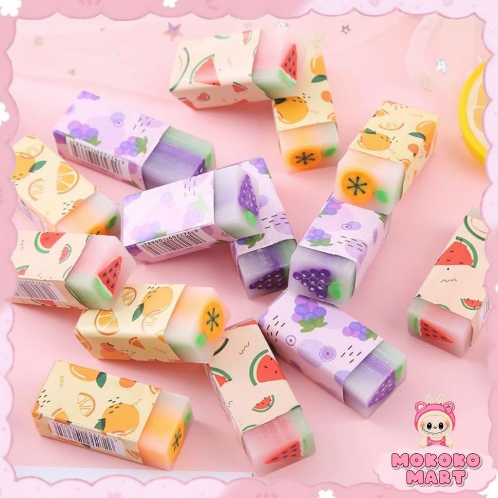 

MM Penghapus Fruit Lucu / Penghapus Pensil Motif Buah Fruits Eraser / Fruits Eraser Penghapus Motif