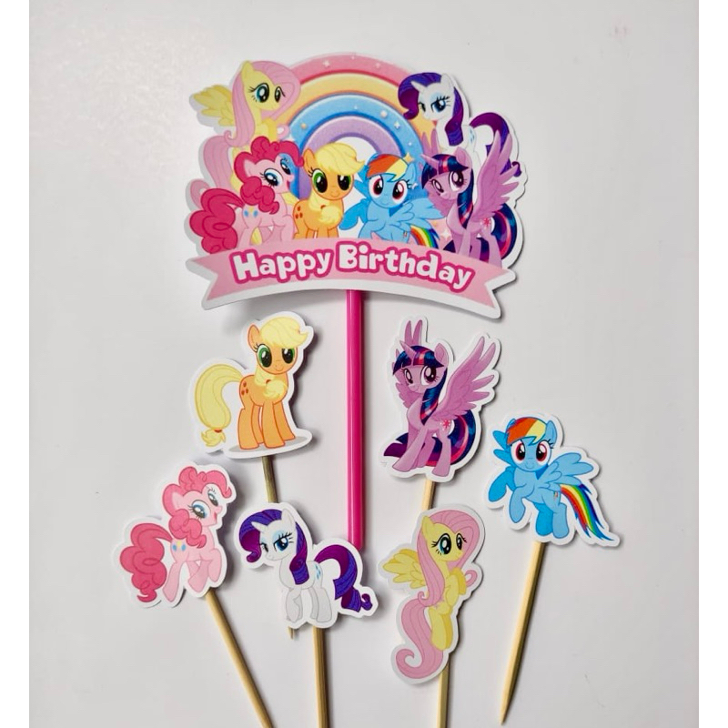TOPPER LITTLE PONY (LA-001) / CAKE TOPPER LITTLE PONY / TOPPER KUE LITTLE PONY / CUPCAKE TOPPER LITT