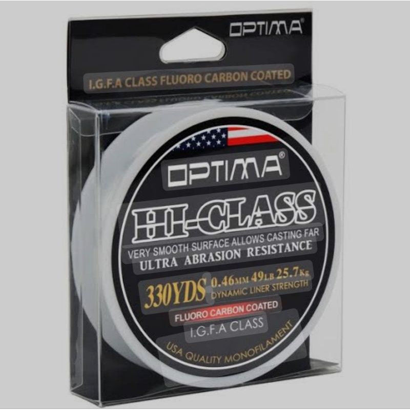 Senar Pancing Optima Hi-Class Fluorocarbon Coated 240yds/330yds