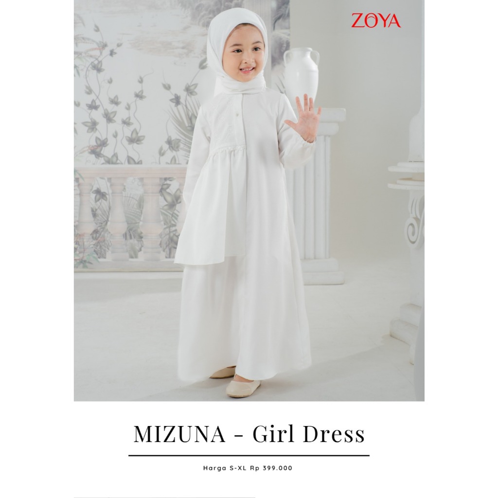 ZOYA MIZUNA GIRLD DRESS ANAK PUTIH