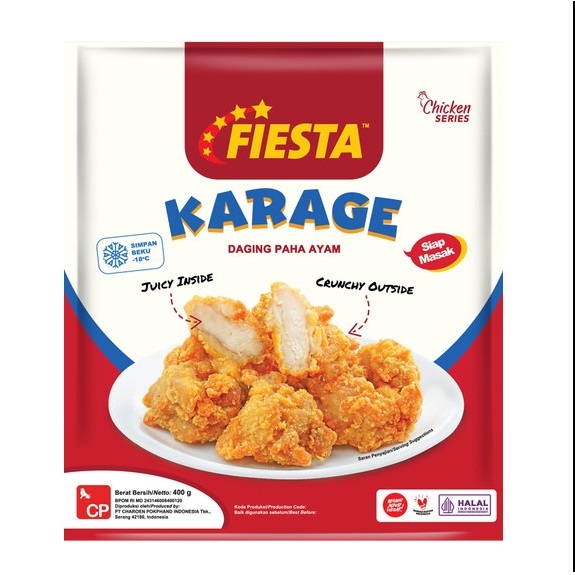 

Fiesta Karage, Spicy Wing, Burger Crispy Crunch, Fried Chicken