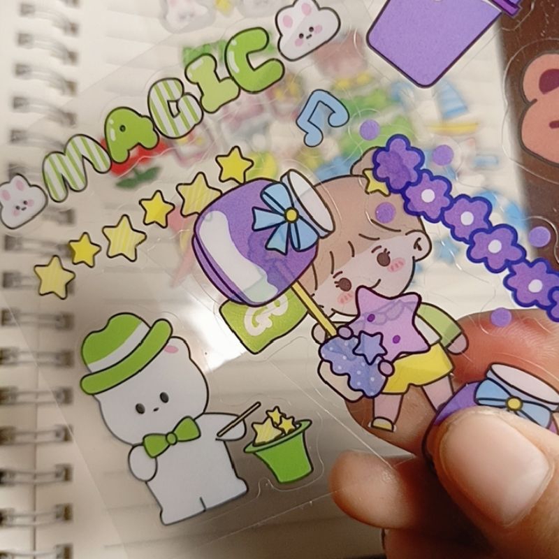 

Murah! Stiker lucu aestetic mix 5pcs full color | Stiker lucu momo, sanrio, mixue✨