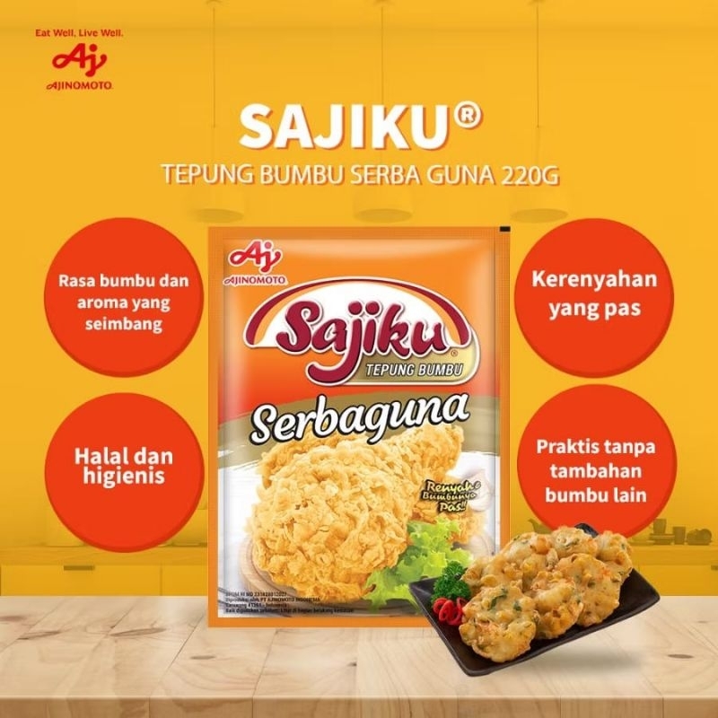 

Sajiku Tepung Bumbu Serba Guna Sachet