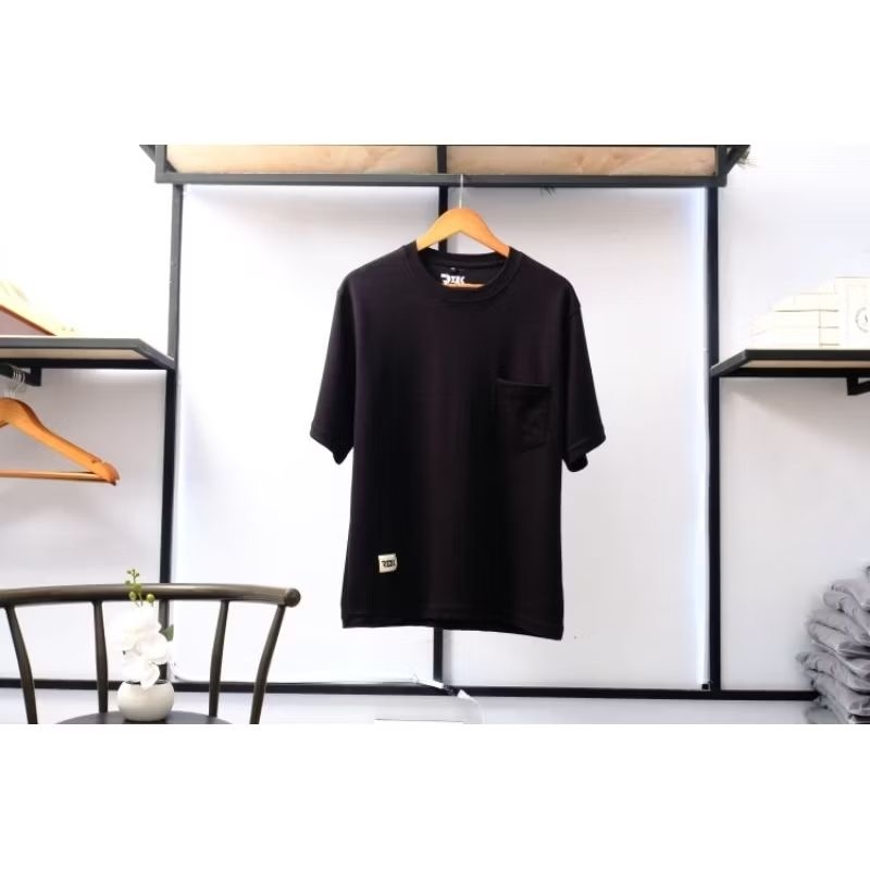 RIZK -  T-Shirt Coolfit Oversized Saku Polos Oversized Kaos Polos