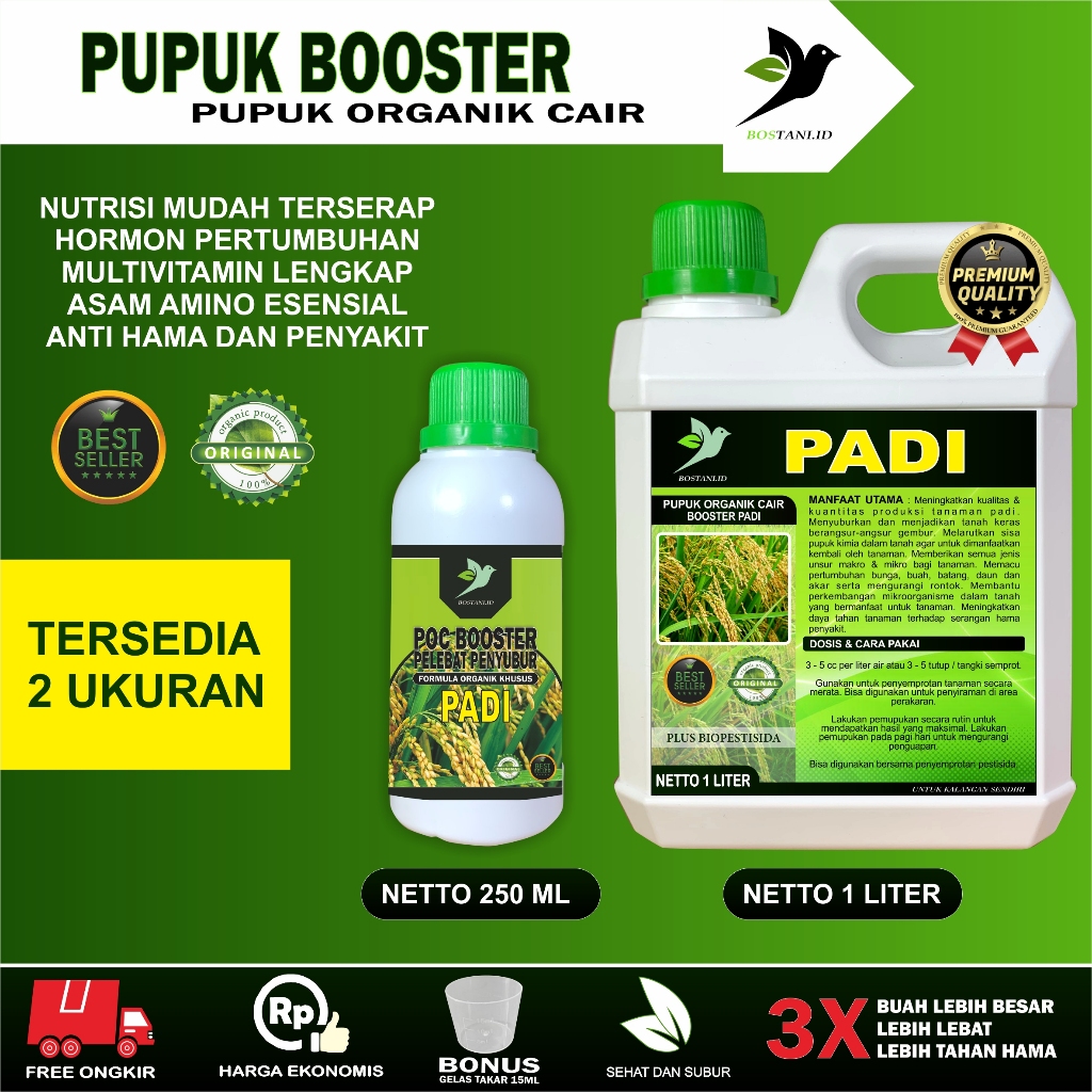 Alltechshop_ Pupuk Booster Padi / Pupuk Padi / Pupuk Organik Cair Pelebat Padi / Pupuk Penyubur Padi