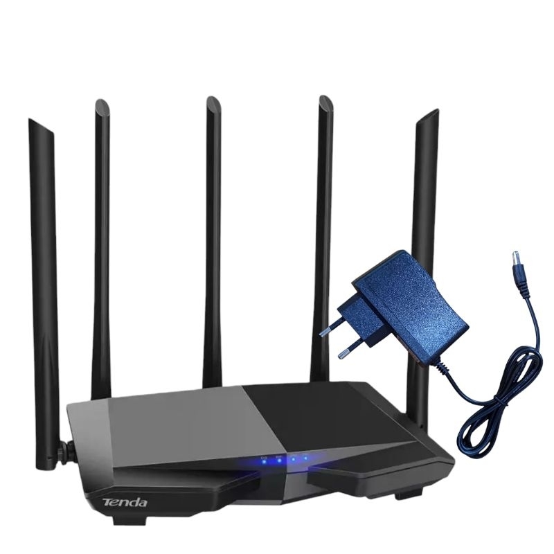 router tenda ac6 ac7 ac8 ac10 ac11 ac1220 ac1200 dual band bahasa Inggris premium 5 antena 5g 2g 5db
