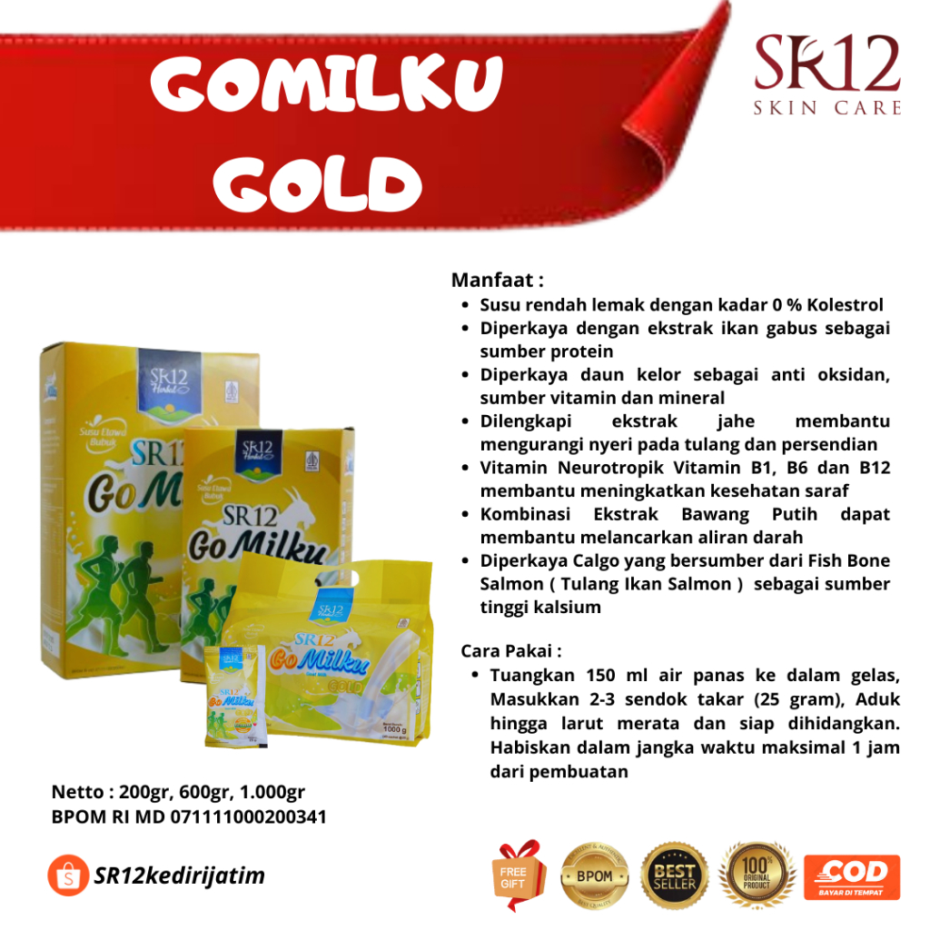 

Gomilku Gold SR12 Susu Kambing Etawa Premium Untuk Lansia