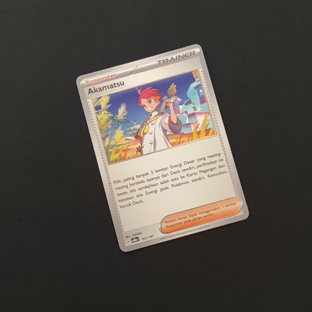 Akamatsu Pokemon TCG Indonesia Trainer Supporter