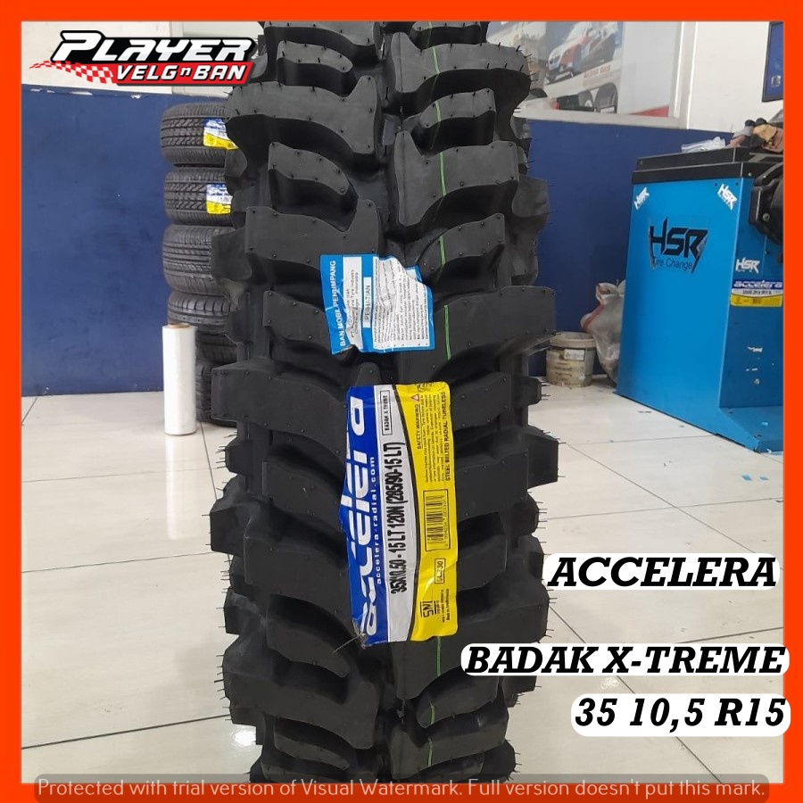 BAN MOBIL PACUL UKURAN 35 10,5 R15 ACCELERA BADAK X-TREME BAN TIPE OFFROAD MURAH RING15