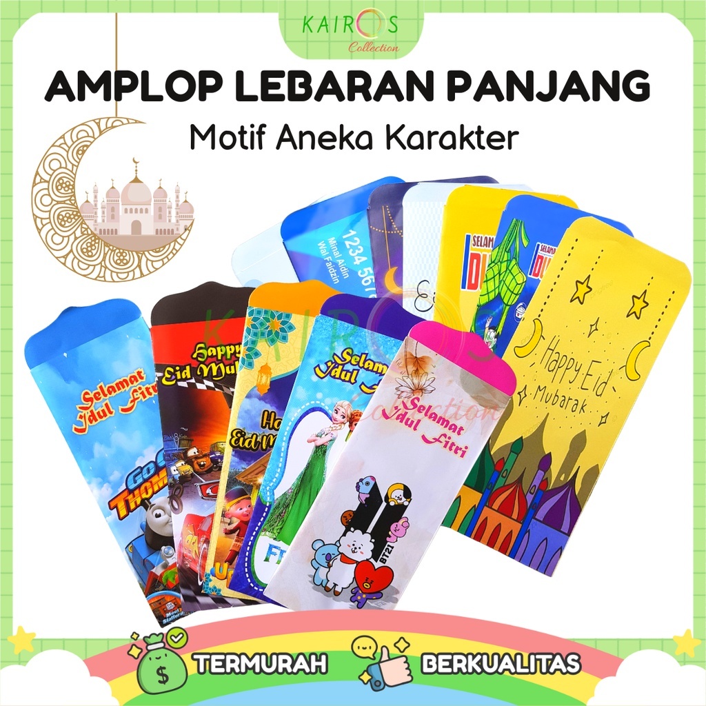 

Amplop Lebaran Panjang Aneka Motif Gambar Angpau Idul Fitri Isi 10 Pcs