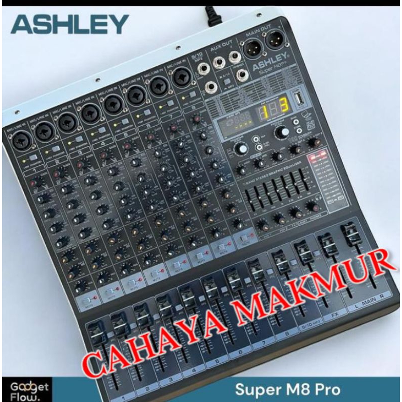 MIXER ASHLEY SUPER M8Pro MODEL BARU ORIGINAL 199DSP EFEK ( ALESIS MODE)