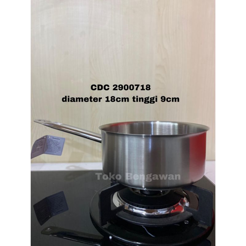 BIMA Stainless Sauce Pan 18 cm Tinggi  9 cm Chef De Cuisine CDC2900718 Series Sauce Pan CDC Series P
