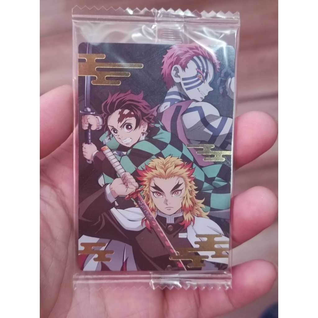 Demon Slayer Wafer Card Kyojuro Rengoku Tanjiro Kamado Akaza 035 Kimetsu No Yaiba Bandai Japan Holog