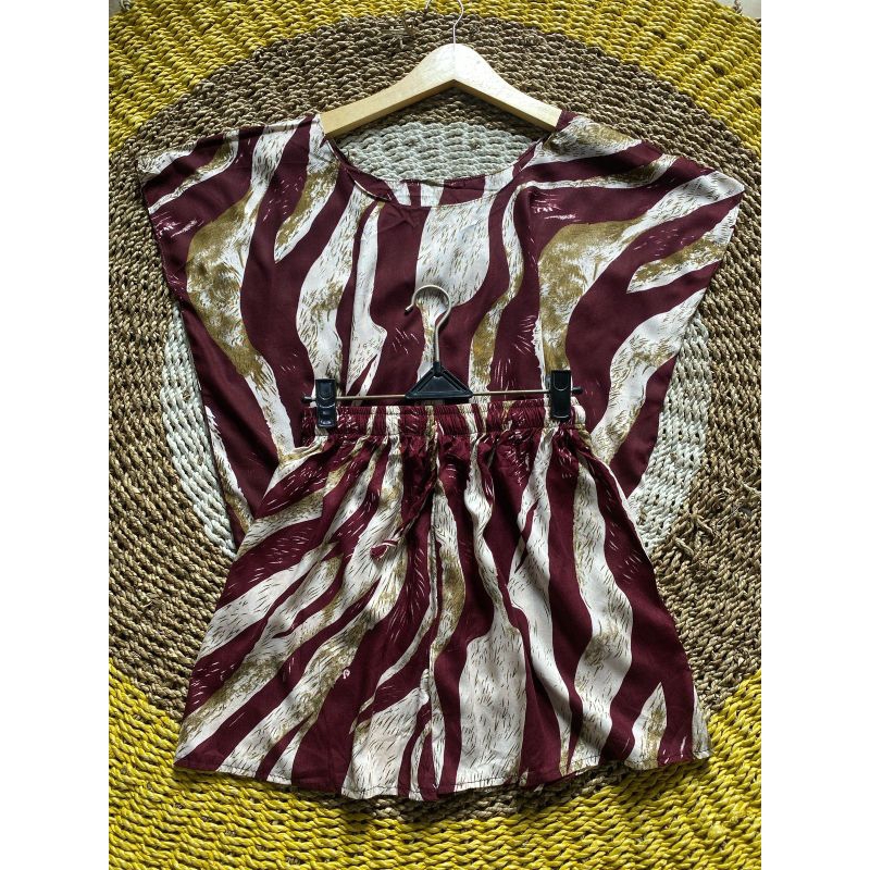 MN~setelan baju tidur wanita celana pendek piyama rayon Viscose celana pendek oneset rayon setelan b