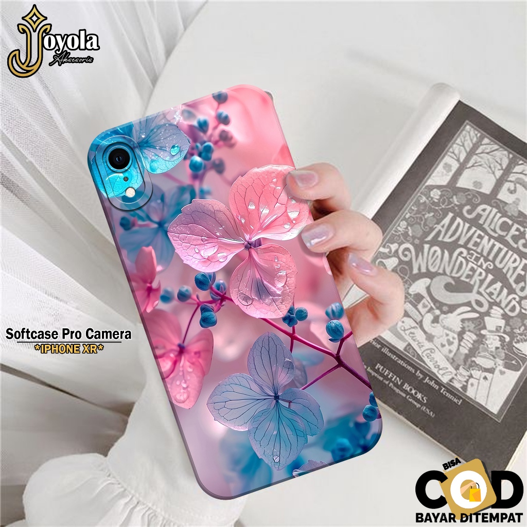JOYOLA Case IPHONE XR Terbaru - Fashion Case Bunga - Softcase IPHONE XR - Pro Camera - Casing IPHONE