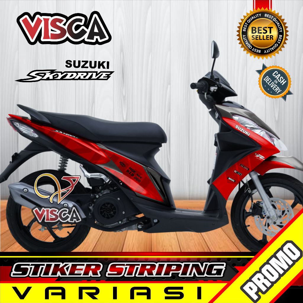 Stiker Striping Suzuki Skydrive Variasi POLOS
