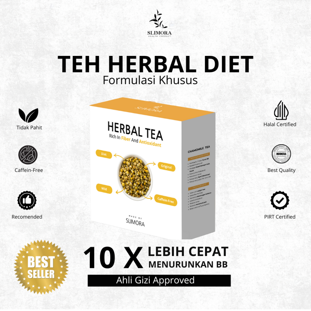 

SLIMORA Teh Herbal Diet Chamomile 10 Sachet
