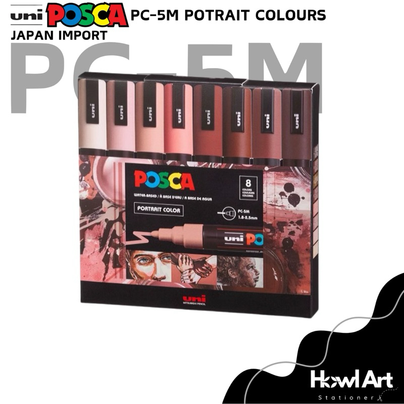 

UNI Posca PC-5M 8 Set Potrait Colour Paint Acrylic Marker Japan Import