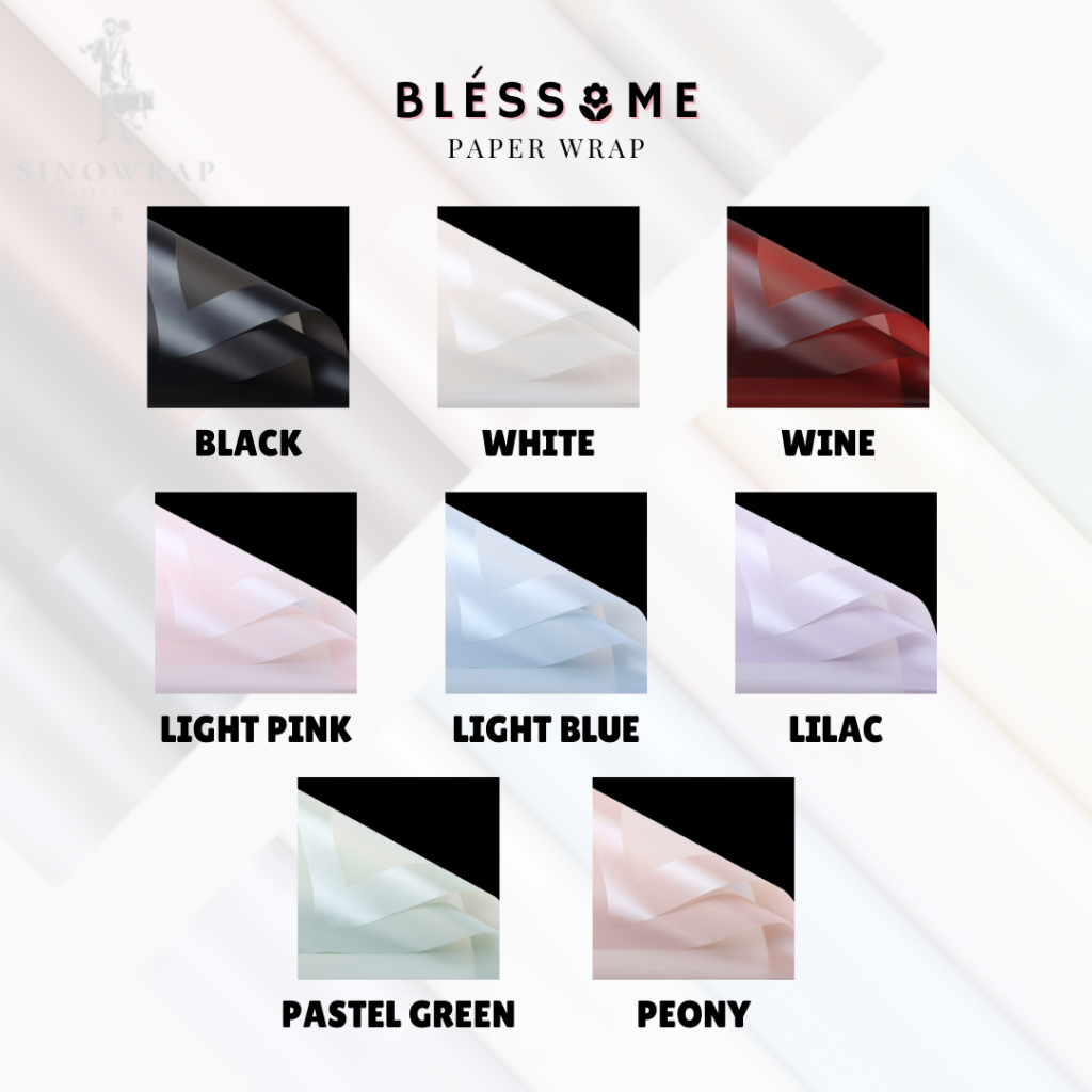 

(20 LEMBAR) Flower Wrapping Paper Big Line Color Glossy / Garis Tebal / Wide Frame Kertas Buket Bunga Florist Cellophane Pembungkus Kertas Hand Bouquet