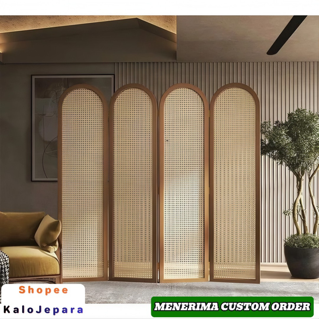 Sekat Dapur Dan Ruang Cuci Bisa Dikirim Ke [ Purwakarta ] | Partisi Rotan | Jati Minimalis | Penyeka