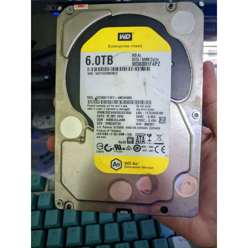 Hdd 3.5 6TB WD Enterprise rusak