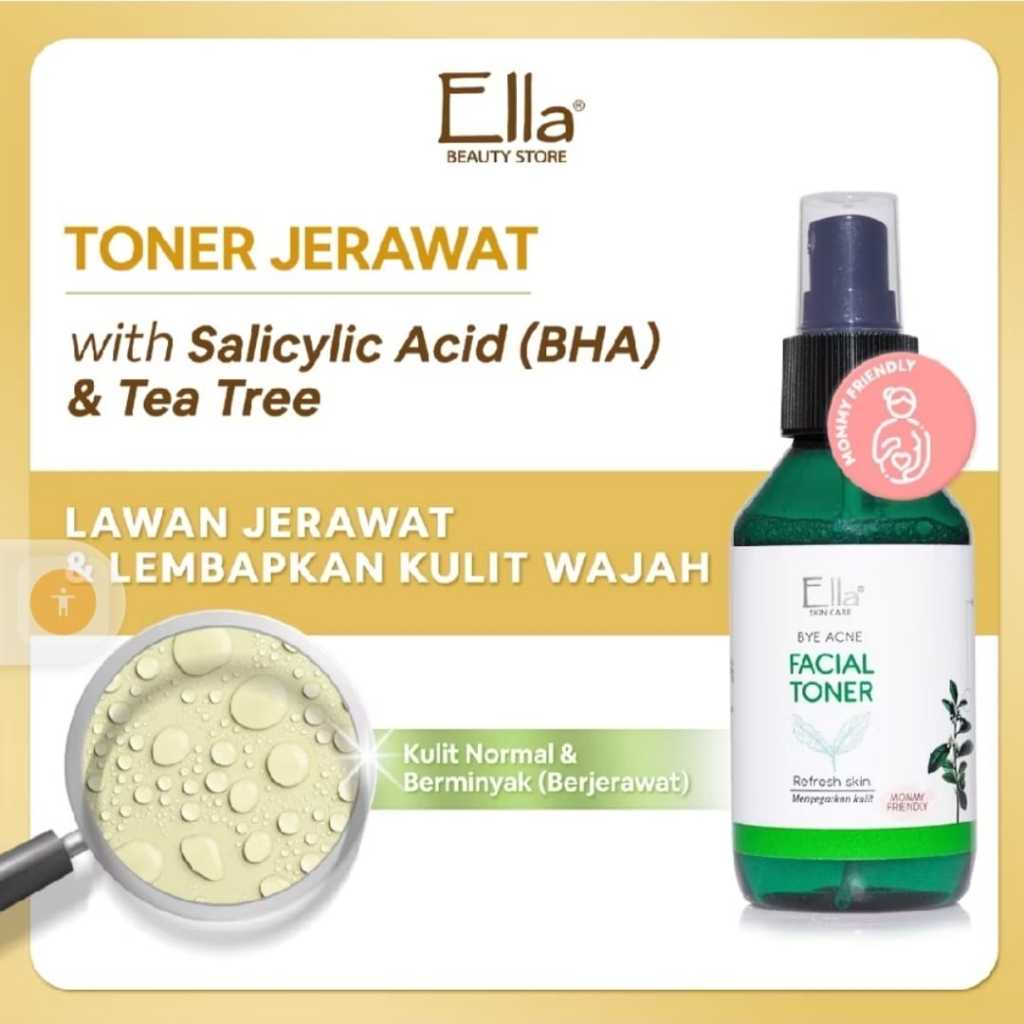 Bye acne facial toner ella skin care