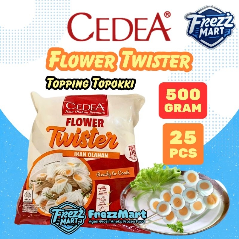 Cedea Flower Twister 500gr Topping Topokki Seafood Beku Frozen Food