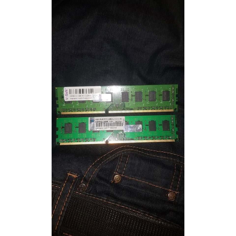 RAM V-GEN 12800 4GBX2 = 8GB DDR3 ambil semua