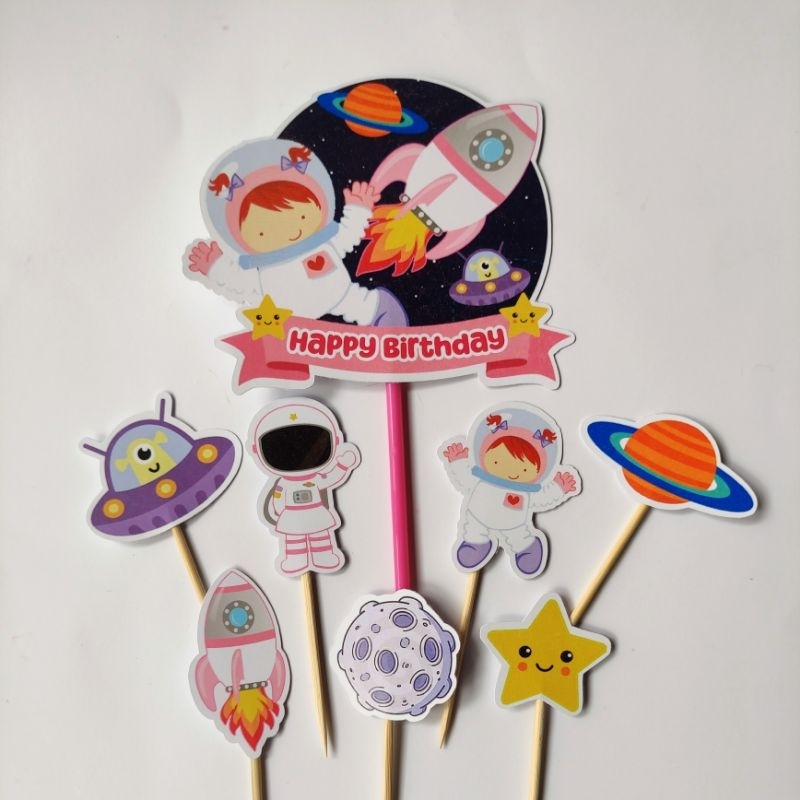 TOPPER ASTRONOT / CUPCAKE TOPPER ASTRONOT / CAKE TOPPER ASTRONOT / TOPPER KUE ASTRONOT / HIASAN KUE 