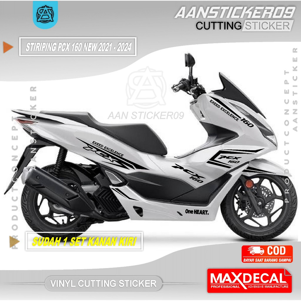 Striping Cutting Buat Motor Pcx 160 Tahun 2021Kode 006 sampai 2024 Stiker Lis Bodi Pcx 160