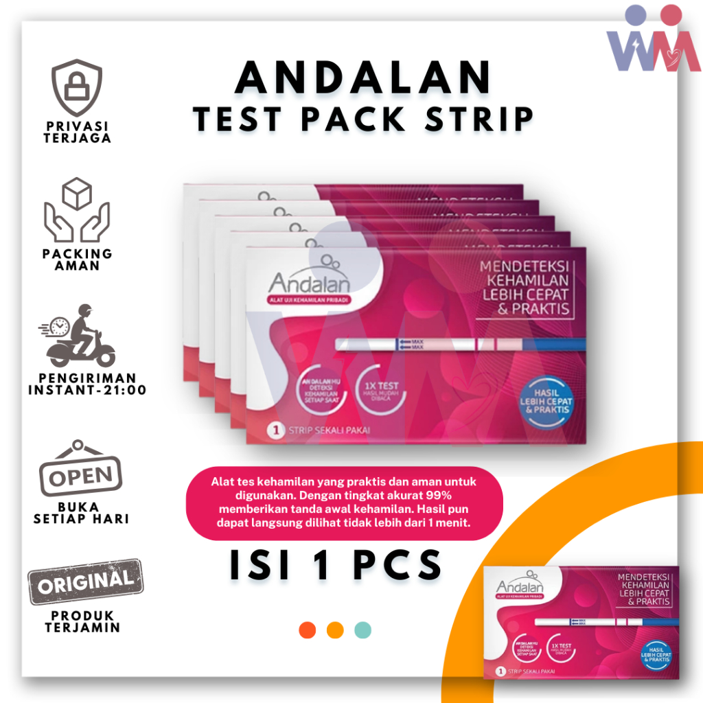 ANDALAN Test Pack Strip I Alat Uji Kehamilan - 1 Pcs
