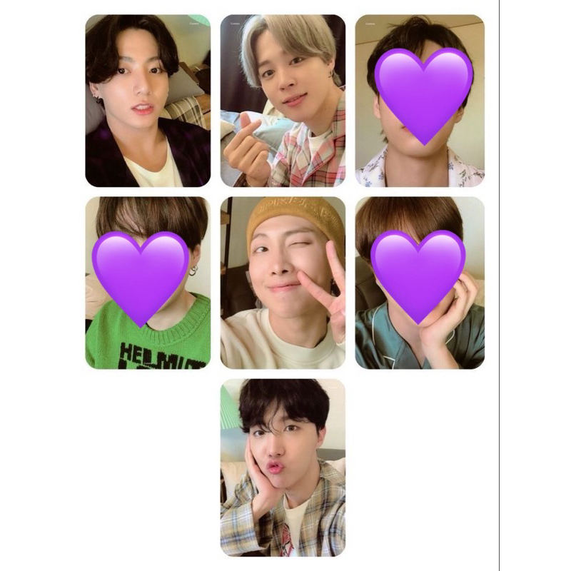 pajama be official photocard mini photocard bts kim namjoon rm jung hoseok jhope hobi park jimin jeo