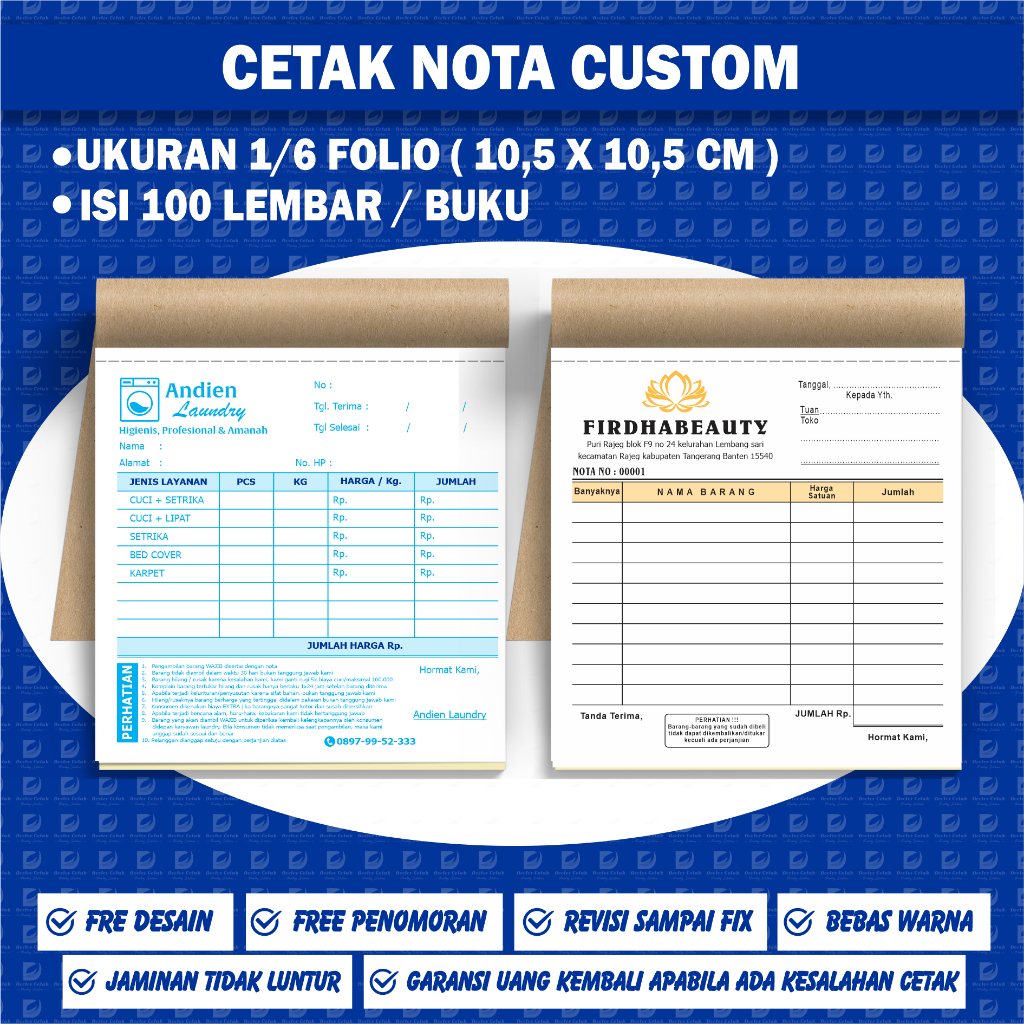 

Nota custom 2 ply 1/6 folio