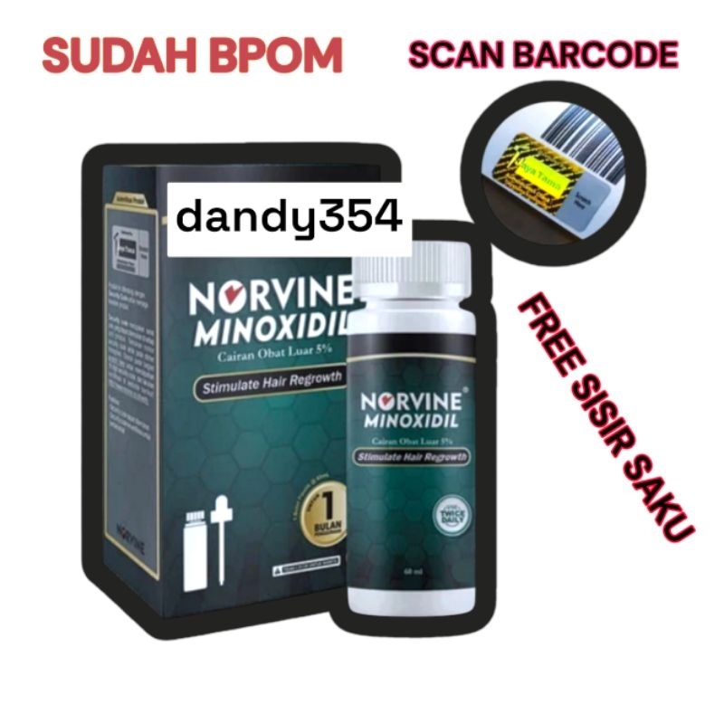 NORVINE MINOXIDIL 5% ORIGINAL BPOM Free sisir