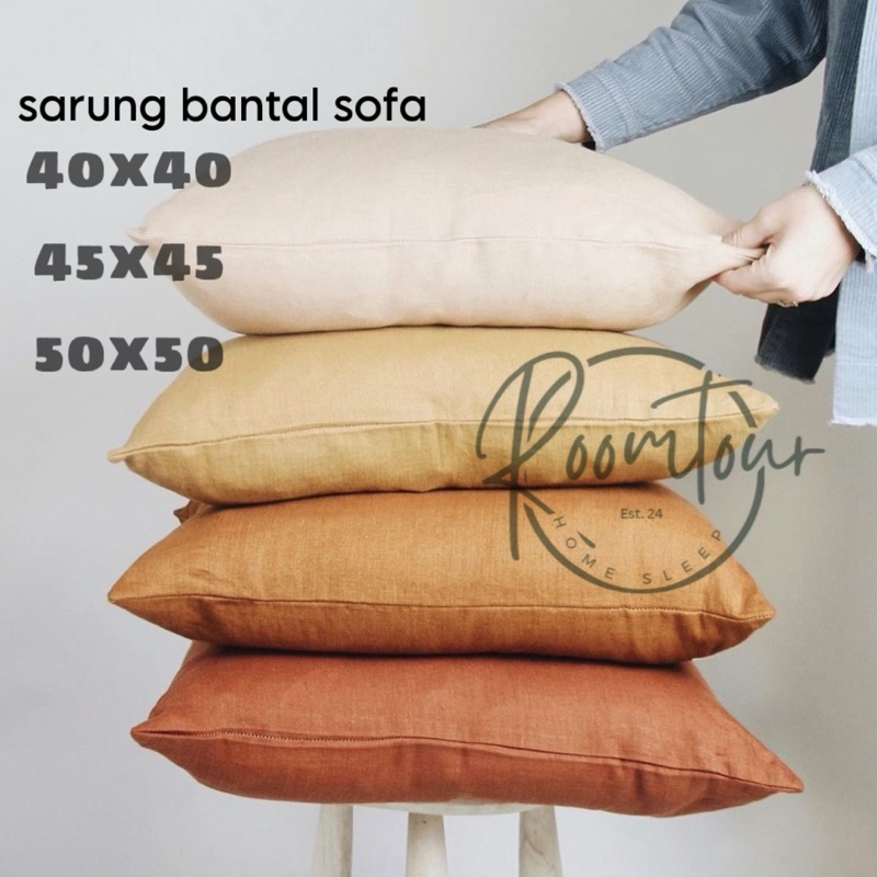 sarung bantal sofa termurah / sarung bantal sofa polos / sarung bantal sofa estetik / sarung bantal