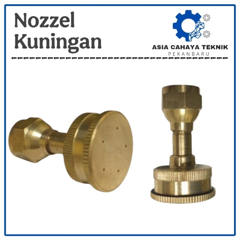 Nozzle Kuningan Brass 5 Lubang Lurus Sprayer Cuci AC Motor Nozel
