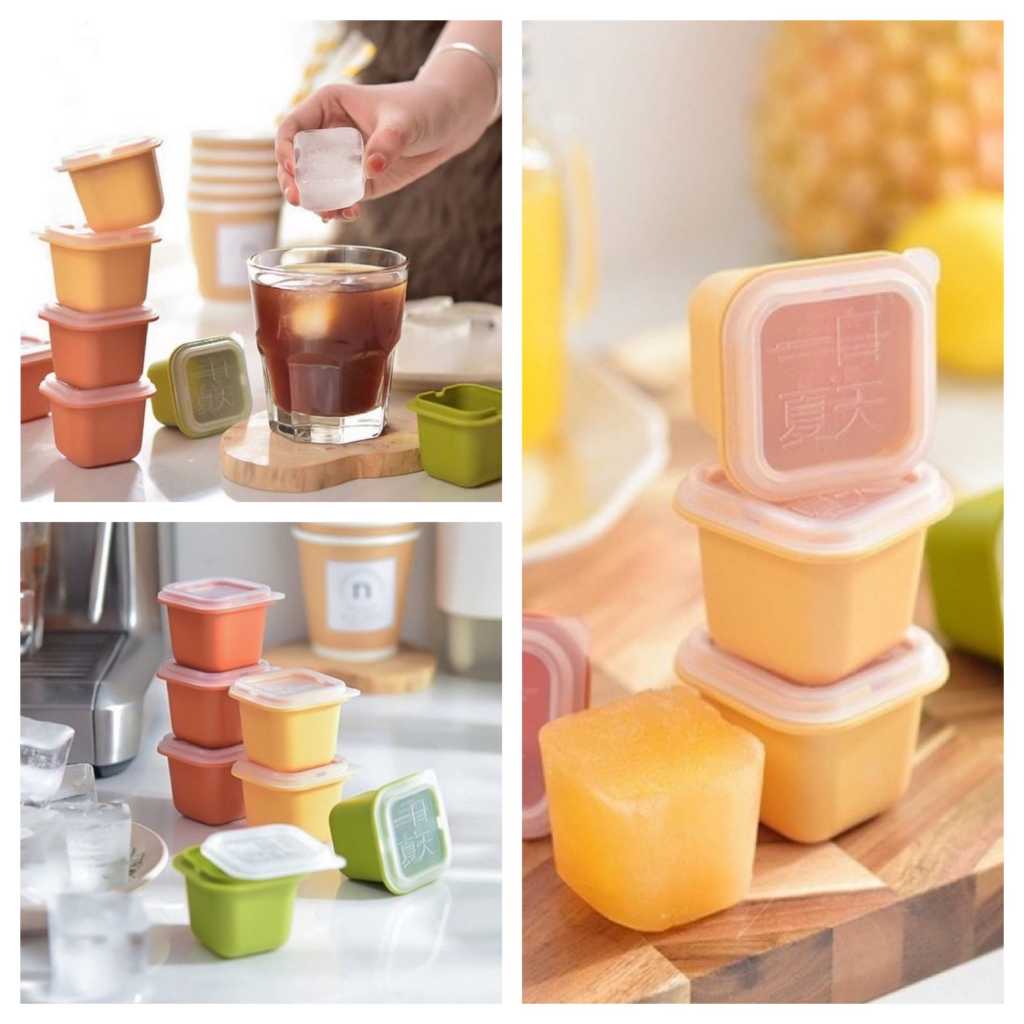 Cetakan Es Serbaguna Wadah Cetakan Jelly Es Batu Kecil Cetakan Es Batu Kotak Mini Cetakan Agar Agar