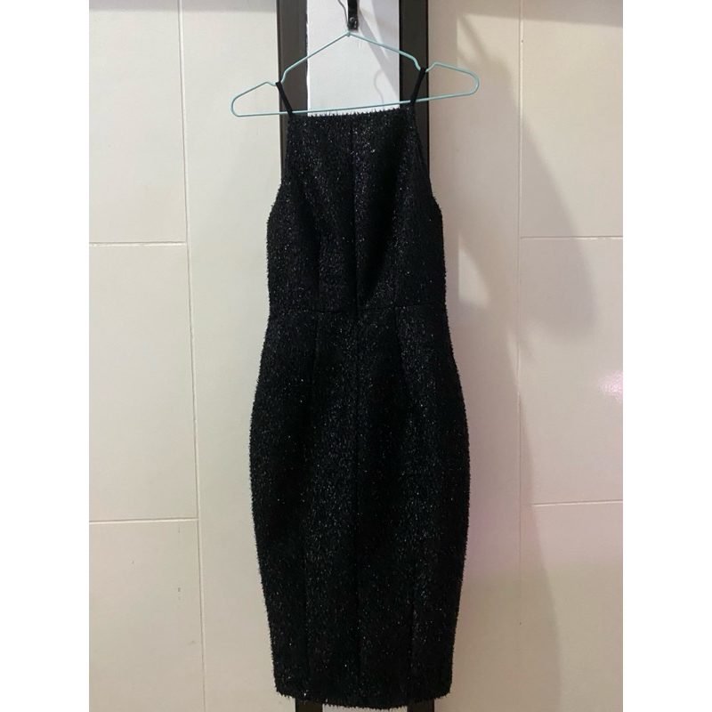 hm hnm dress hitam black dress pesta dress mewah
