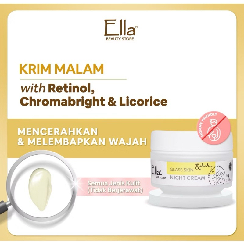 Glass skin night cream ella skin care