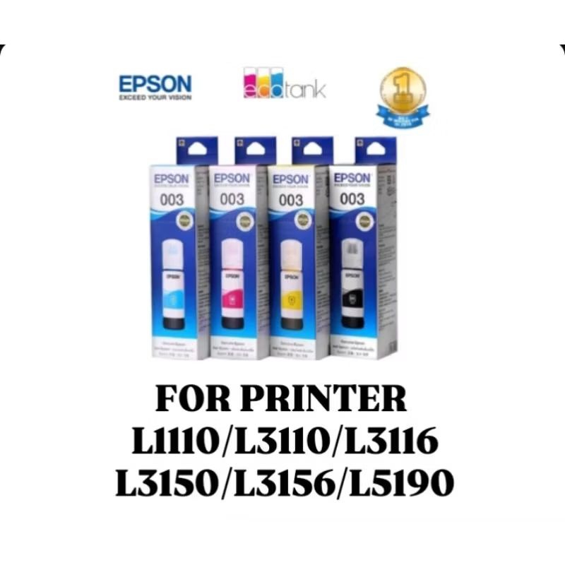 1SET TINTA EPSON 003 ORIGINAL FOR PRINTER L1110  L3110