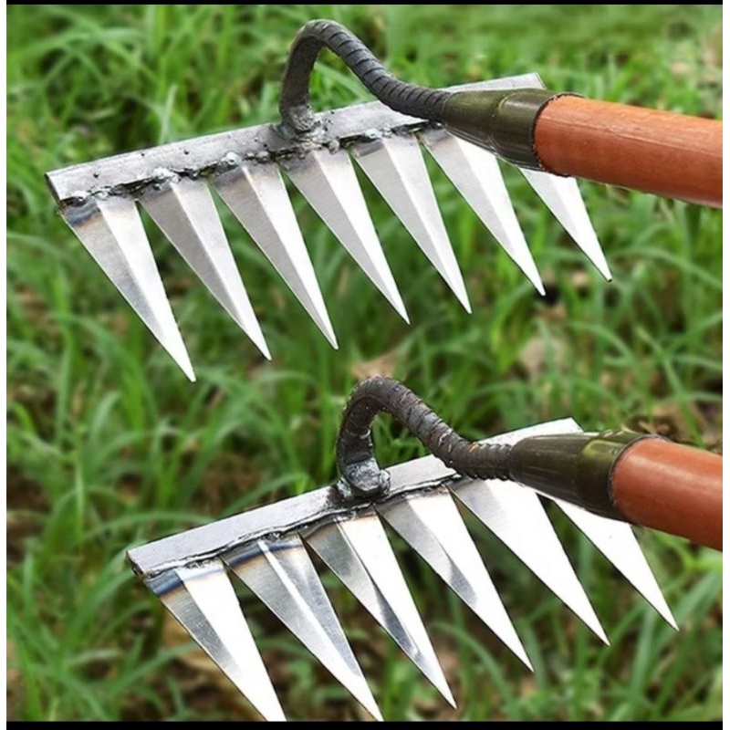 Rake Alat Pembersih Rumput, Garuk Rumput Liar, penggaruk Sampah Di Kebun