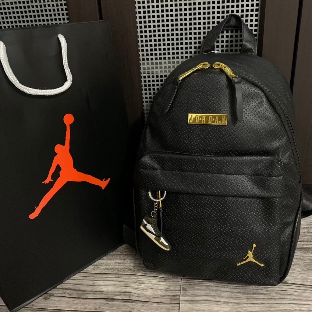 TAS RANSEL JORDAN REGAL ORIGINAL BLACK GOLD / TAS MINI RANSEL ORIGINAL BLACK GOLD BACKPACK