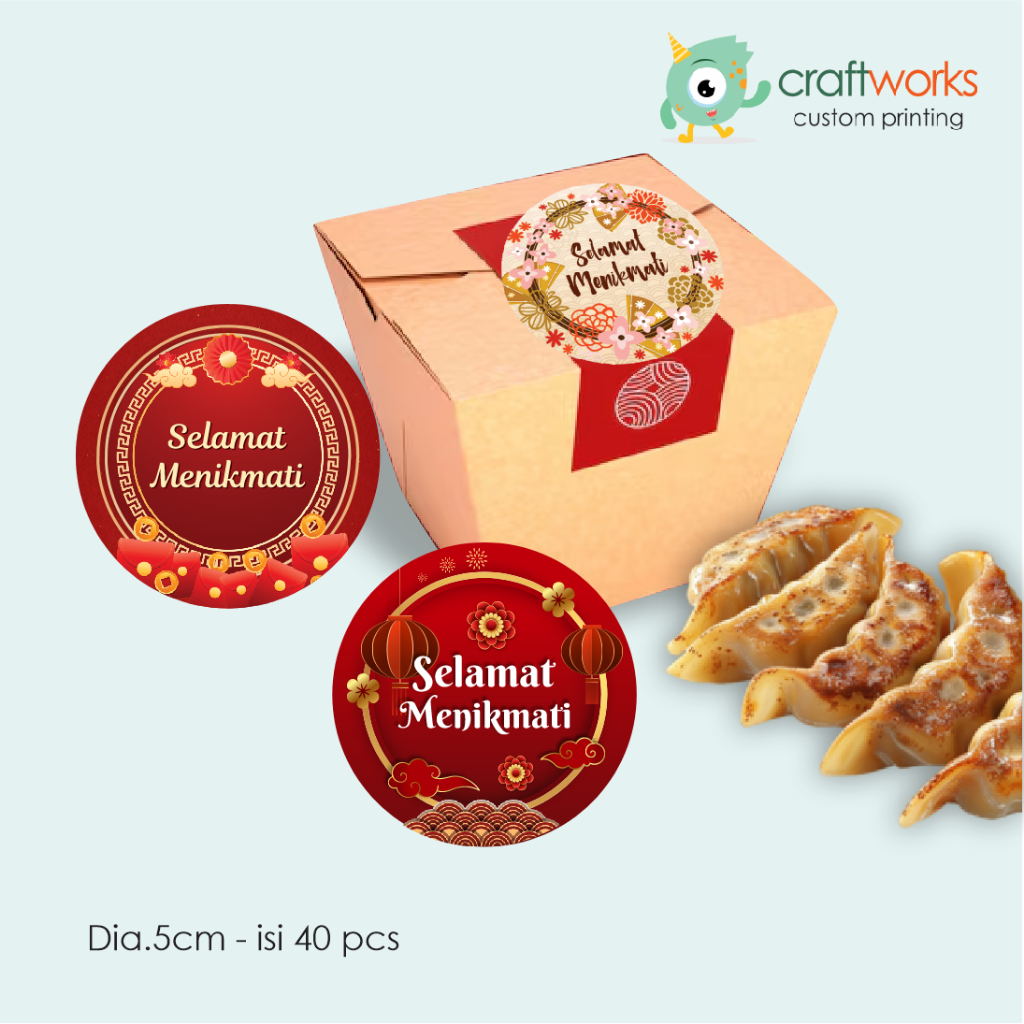 

STICKER SELAMAT MENIKMATI ISI 40 PCS TEMA IMLEK - UK.5 CM | CUSTOM STIKER TAHAN AIR VYNIL KISS CUT