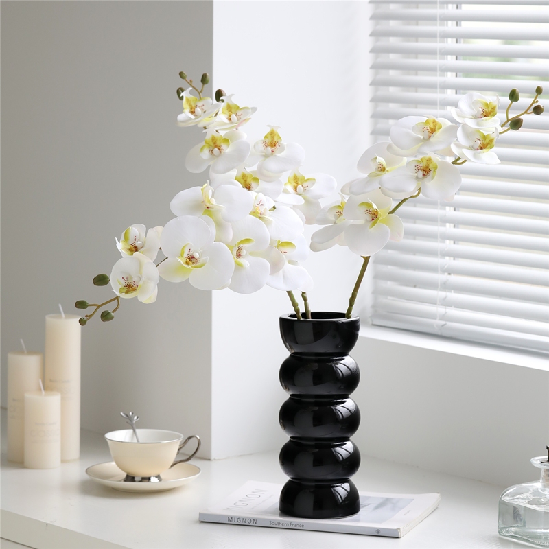 Bunga Anggrek Bunga palsu berkualitas tinggi hiasan meja makan dan ruang tamu