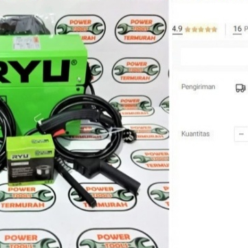 

RYU MIG 135 MMA Trafo Las Inverter Gasless Tanpa Gas CO2 Travo MIG135