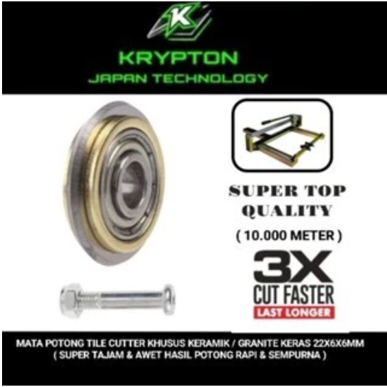 KRYPTON Mata potong tile cutter keramik / granite keras 22x6x6mm ( 10.000 Meter ) Japan quality
