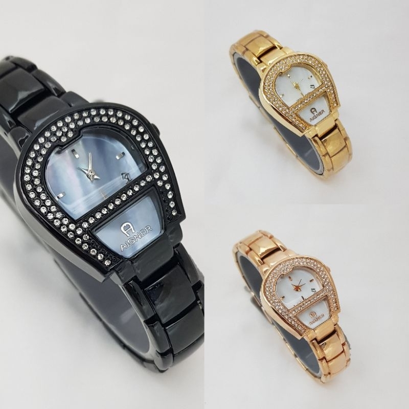 Jam Tangan Wanita Fashion Watch Aigner Tanggal High Quality