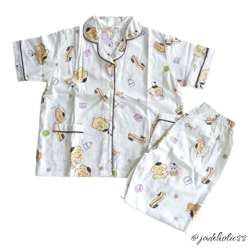 POMPOMPURIN SET SLEEPWEAR / PIYAMA ANAK PEREMPUAN PREMIUM QUALITY